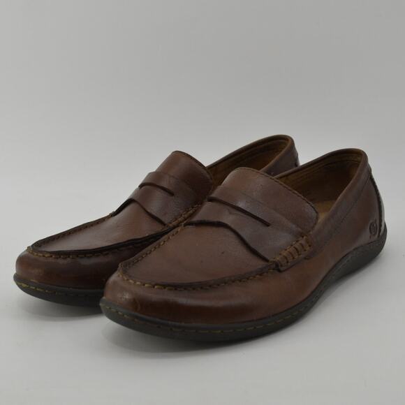 Born Men's Sz 9 Simon III Penny Loafer Brown Leather Comfort - Picture 11 of 16